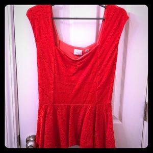 Anthropologie Orange Top
